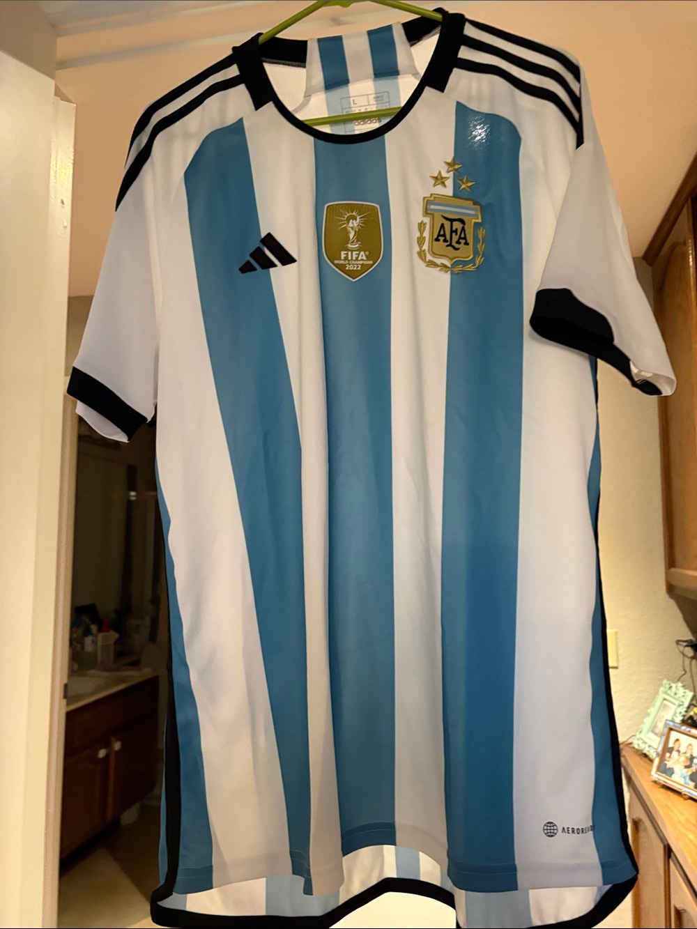 adidas Argentina National Team Jersey - Sky Blue & White Stripes
